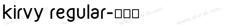 kirvy regular字体转换